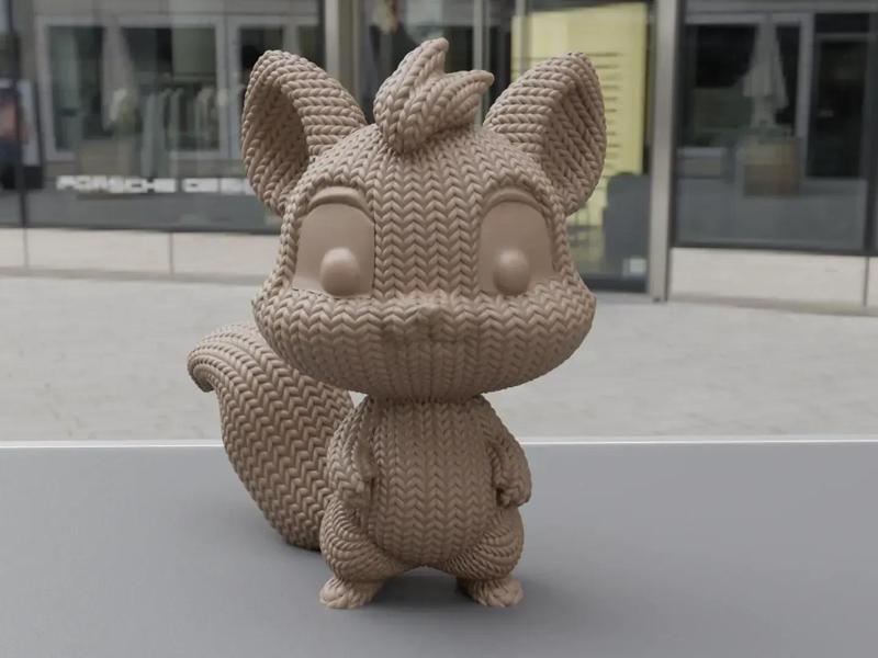 It's getting cold, knit a squirrel (no layer lines, high-quality print)