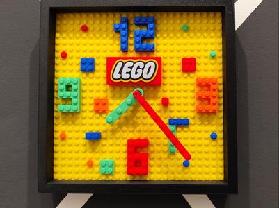 BrickLego Square Clock