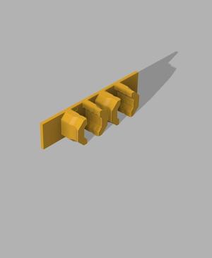 8 mm, Command Strip Dual T Mounting Offset Snap - DS Part A