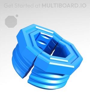 9 mm Big Thread, Push-fit Flat Head, Folded-Bolt