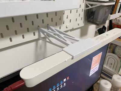 Holder bracket for IKEA SKADIS pegboard, compatible with IKEA ROLFSTORP light strip
