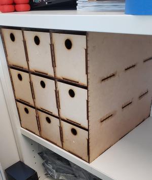 9 Drawer Shelf storage laser cut
