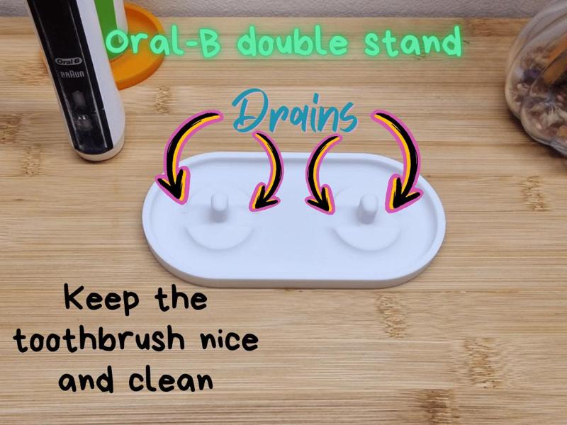 Double Toothbrush stand holder - for 2 Oral B
