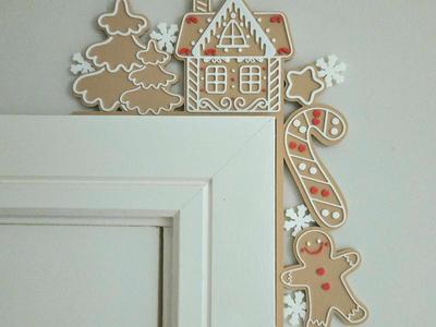 Gingerbread Christmas Door Corner 