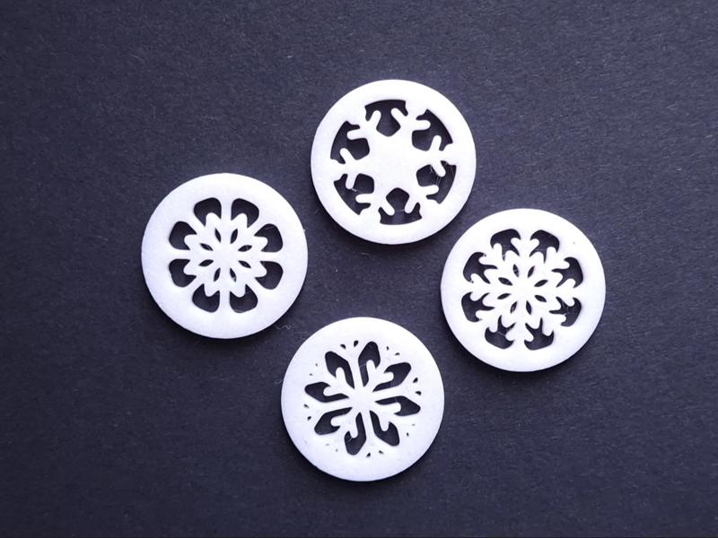 Snowflake Shopping Cart Tokens – Euro Compatible