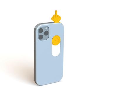 Iphone 15 Pro Max Case - Sliding Middle Finger