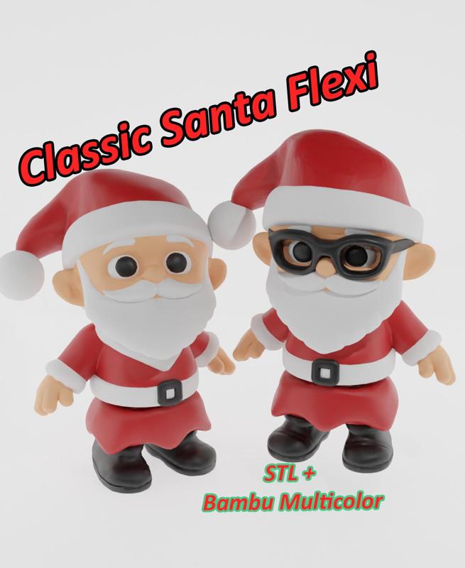 Classic Santa Flexi - Articulated Fidget Toy