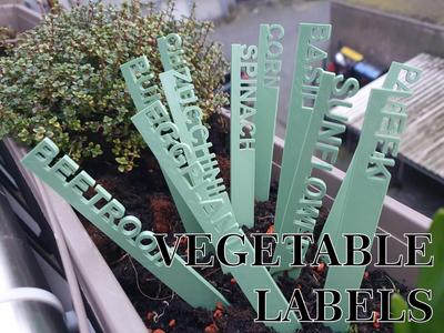 Herb & vegetable label signs (englisch/german)