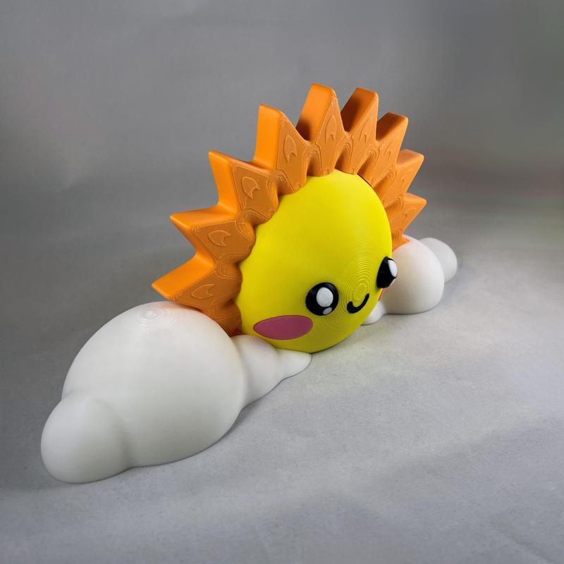 Kawaii Sun and Clouds STL Files - NO AMS - COMMERCIAL LICENSE