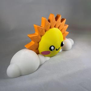 Kawaii Sun and Clouds STL Files - NO AMS - COMMERCIAL LICENSE
