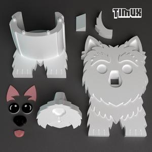 WEST HIGHLAND WHITE TERRIER GLASSES HOLDER