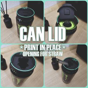 Can lid -FOR STRAW- PRINT IN PLACE