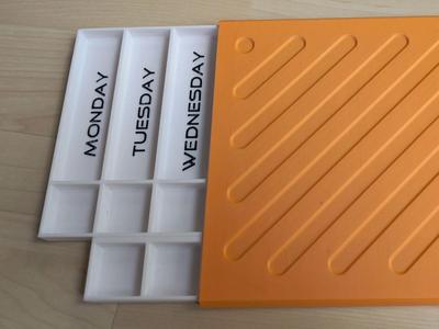 Pill Box with extra large compartment