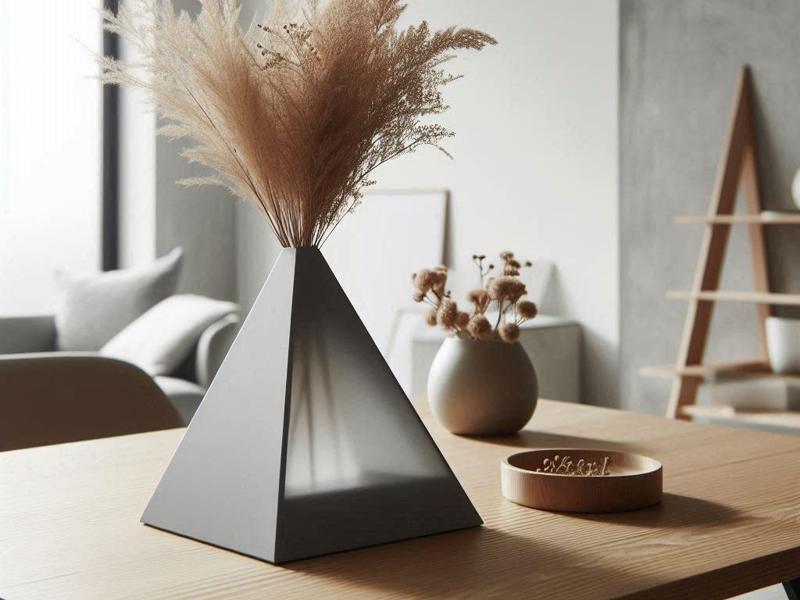 Designer Pyramid Vase Translucent Appearance