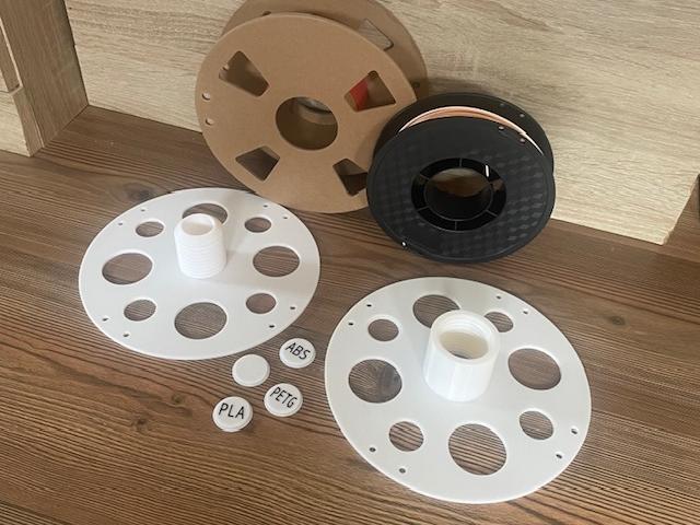 Filament Spool with Label Mini Spool Adapter Ø50mm