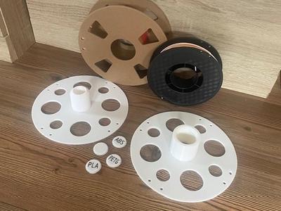 Filament Spool with Label Mini Spool Adapter Ø50mm
