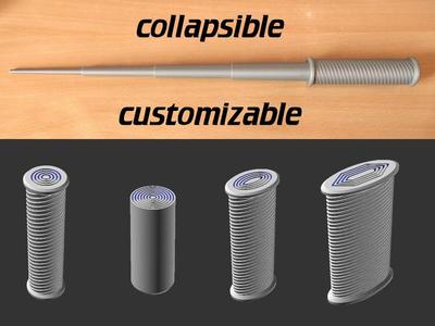 customizable collapsible wand / sword