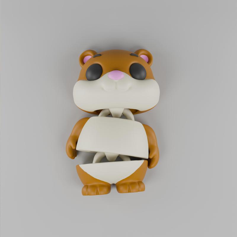 Flexy Hamster Figurine + Keychain 