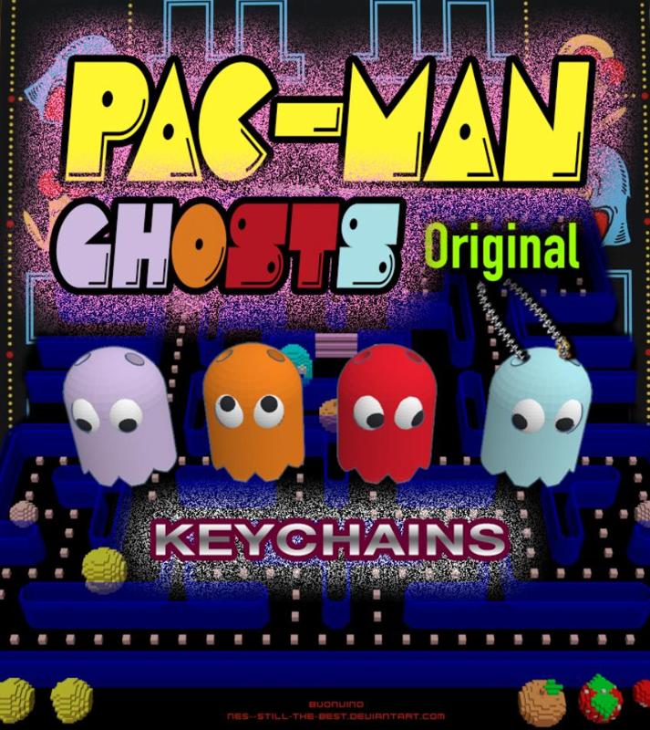 PAC-MAN Ghosts keychain collection
