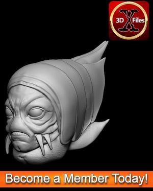 Star wars Head sculpt - Pyke Syndicate Leader - Black Series - Hottoys - 1:12 and 1:6 Scale- Action 