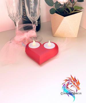 Basic Heart Tealight Holder / no supports / 3mf included