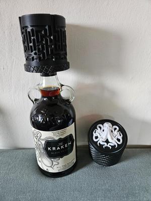 Kraken Rum Liquor bottle labyrinth puzzle Maze