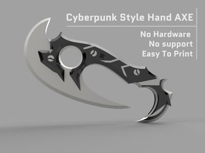 Cyberpunk style hand axe tactical axe
