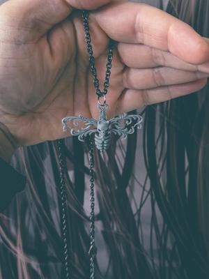 Gothic Moth Pendant
