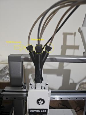 a1 / a1 mini Ams lite filament hub 5 in 1 / 5 way