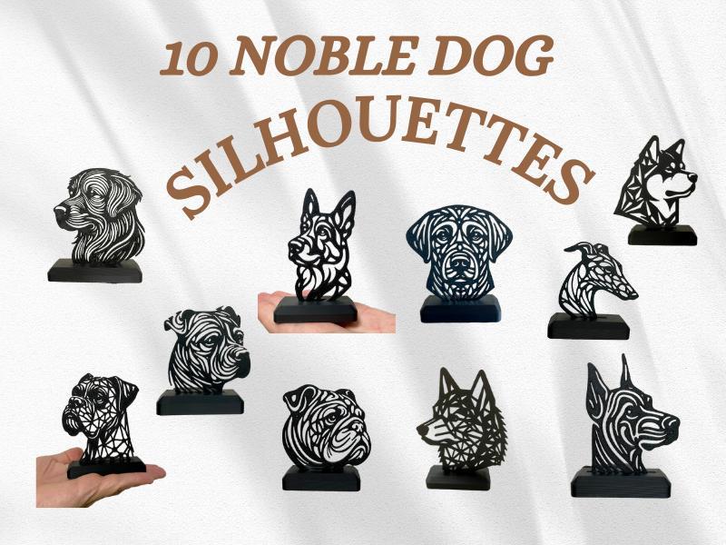 10 Dog Silhouettes