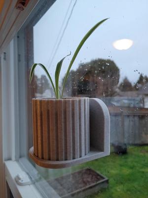 Modern Planter and Suction Cup Window Holder