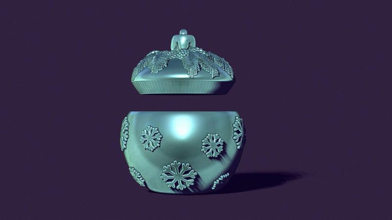 Christmas ball, master mold for casting plaster
