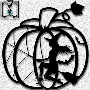 witchy pumpkin wall art halloween jackolantern decor