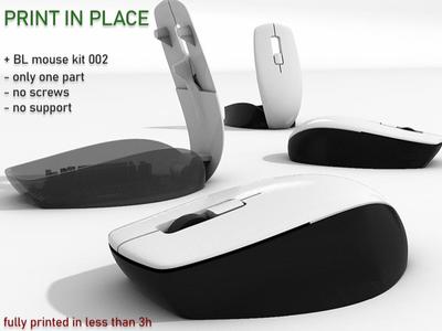 Print in Place Mouse - only one part Kit002