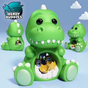 Dinosandie Cute Dino / Dinosaur Model / Collectible Jurassic Figure / Print-in-Place Hourglass Hatched Egg Beast Statue / Fantasy World Creature / Decoration Monster Encounter