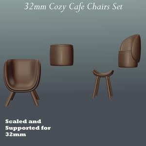 32mm Cafe Chair Set: Modern and Cozy Chairs