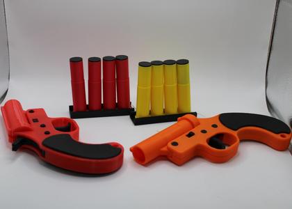 Full 3D Printed Party Popper Flare gun