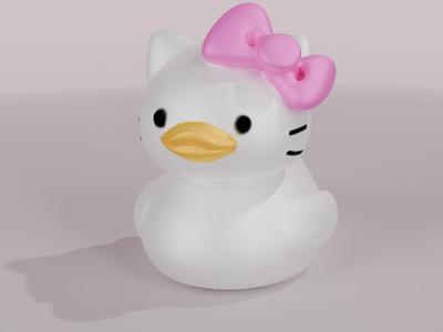 Hello Kitty Rubber Duck