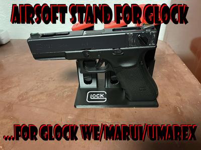 Airsoft stand for Glock 17/18/19 and 3 magazines