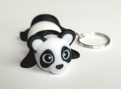 Adorable Multicolored Flexible Panda Keychain