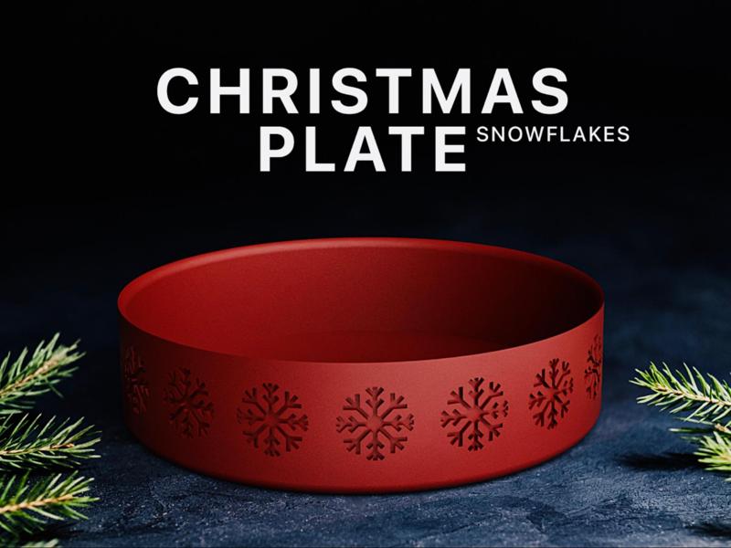 Christmas Plate - Snowflakes