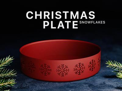 Christmas Plate - Snowflakes