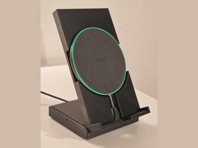 Stand for large smartphones and wireless chargers