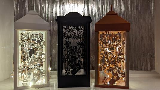 Customisable lantern with swappable panels