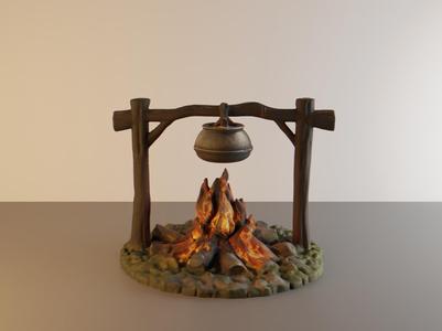 Cooking campfire for DND / tabletop