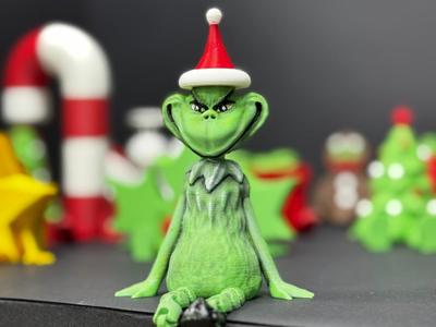 Articulated Christmas Grinch with flexible legs