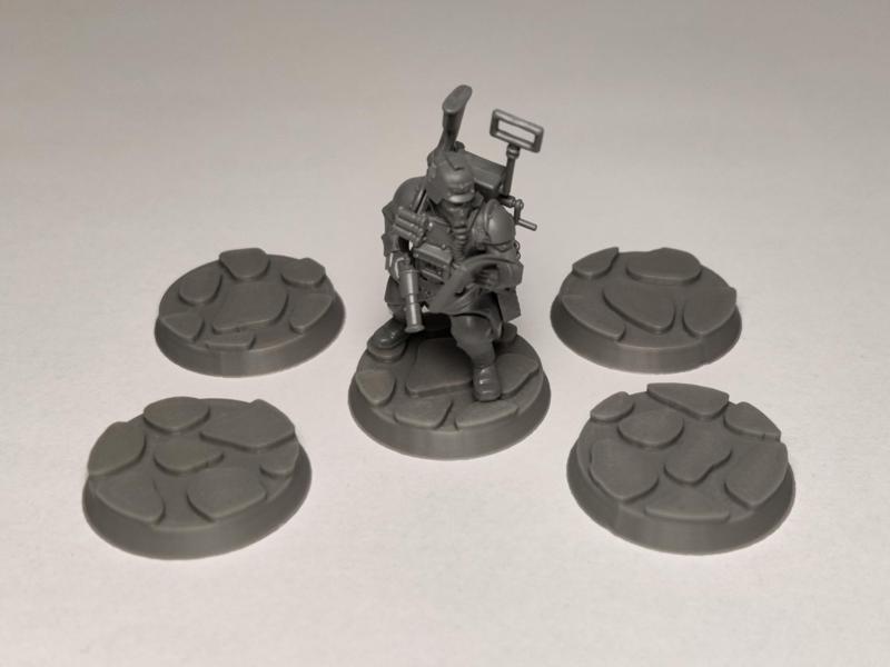 25mm Miniature Model Bases - Stone - Pack 1
