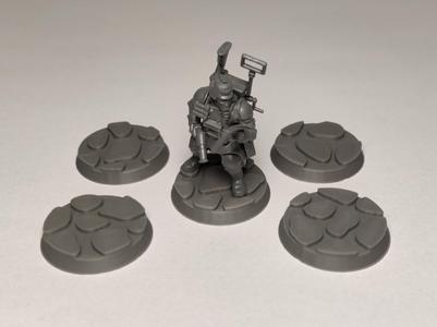 25mm Miniature Model Bases - Stone - Pack 1