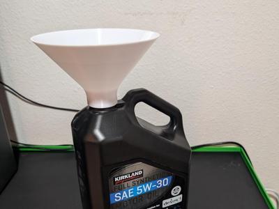 Funnel for Kirkland Signature Motor Oil Container