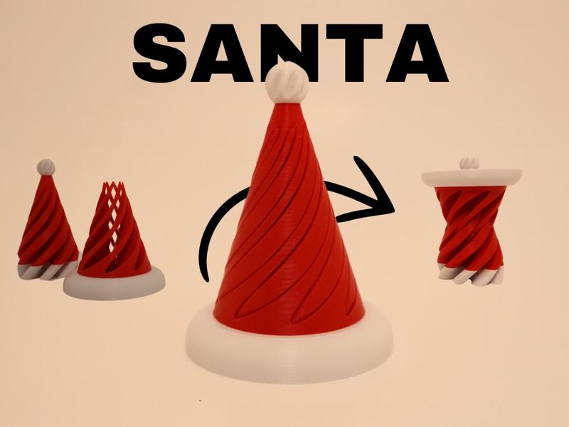 SANTA HAT Vortex Thread Passthrough Fidget -Simple